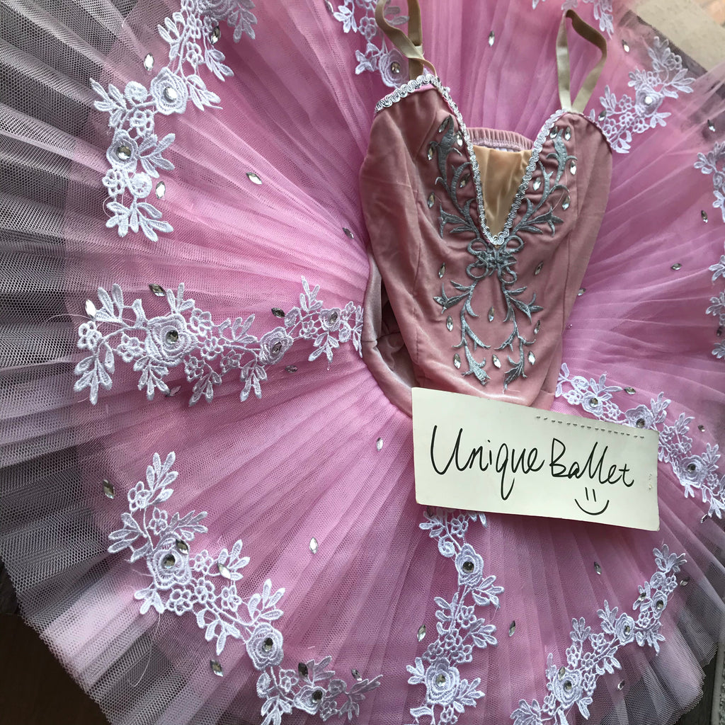 Sleeping Beauty Pink Floral Classic Ballet Tutu Costume Unprofessiona Uniqueballet 