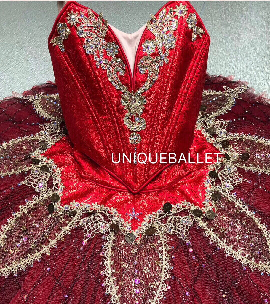 High-end French Style Professional Red La Esmeralda Classical Ballet T ...