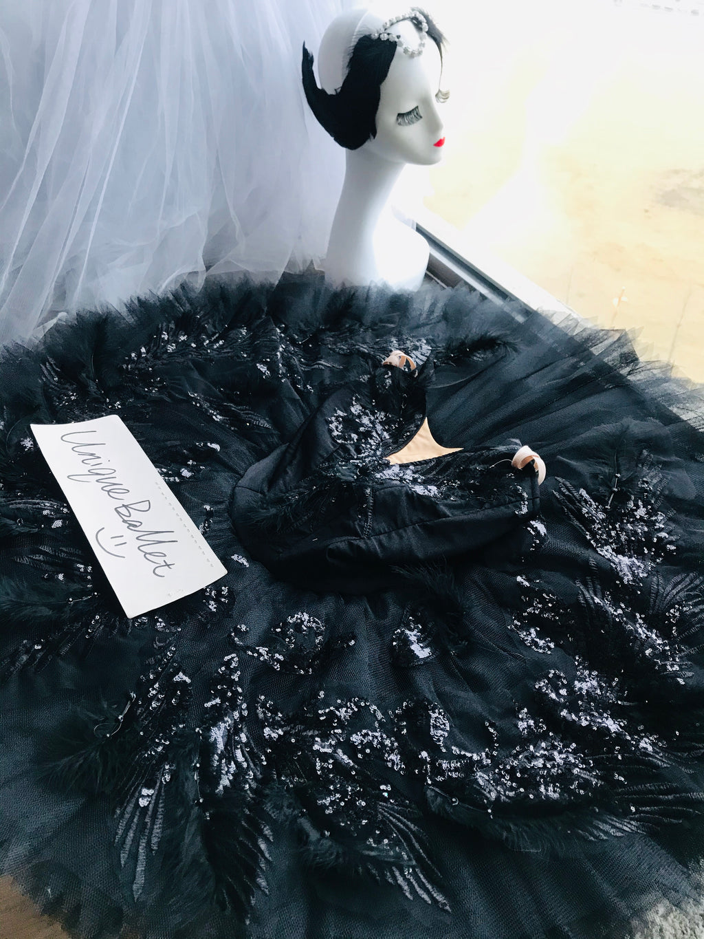 black swan ballet dress Croknit 4 Pcs Halloween White Swan Costume Set Black Tiara Crown White Feather Hair Clip 2 Pairs Satin Gloves Halloween Costumes for Women Prom Halloween Accessories : Clothing, Shoes Inspired Strappy Mini Dress with a fitted bodice and pleated A Black Swan Ballerina from Swan