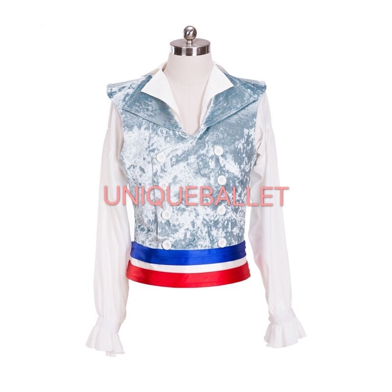 Professional Ballet Male Tunic Jacket The Flames of Paris Male Ballet Costume Top