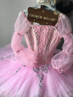 Ballerina Nude Pink Girdle Skirt with Butterflies