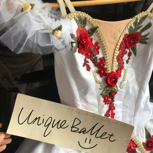 NWT Wolff Fording Cardinal Red & Gold Fleck Velvet Ballet Tutu Costume – Romantic – Adult Sizes