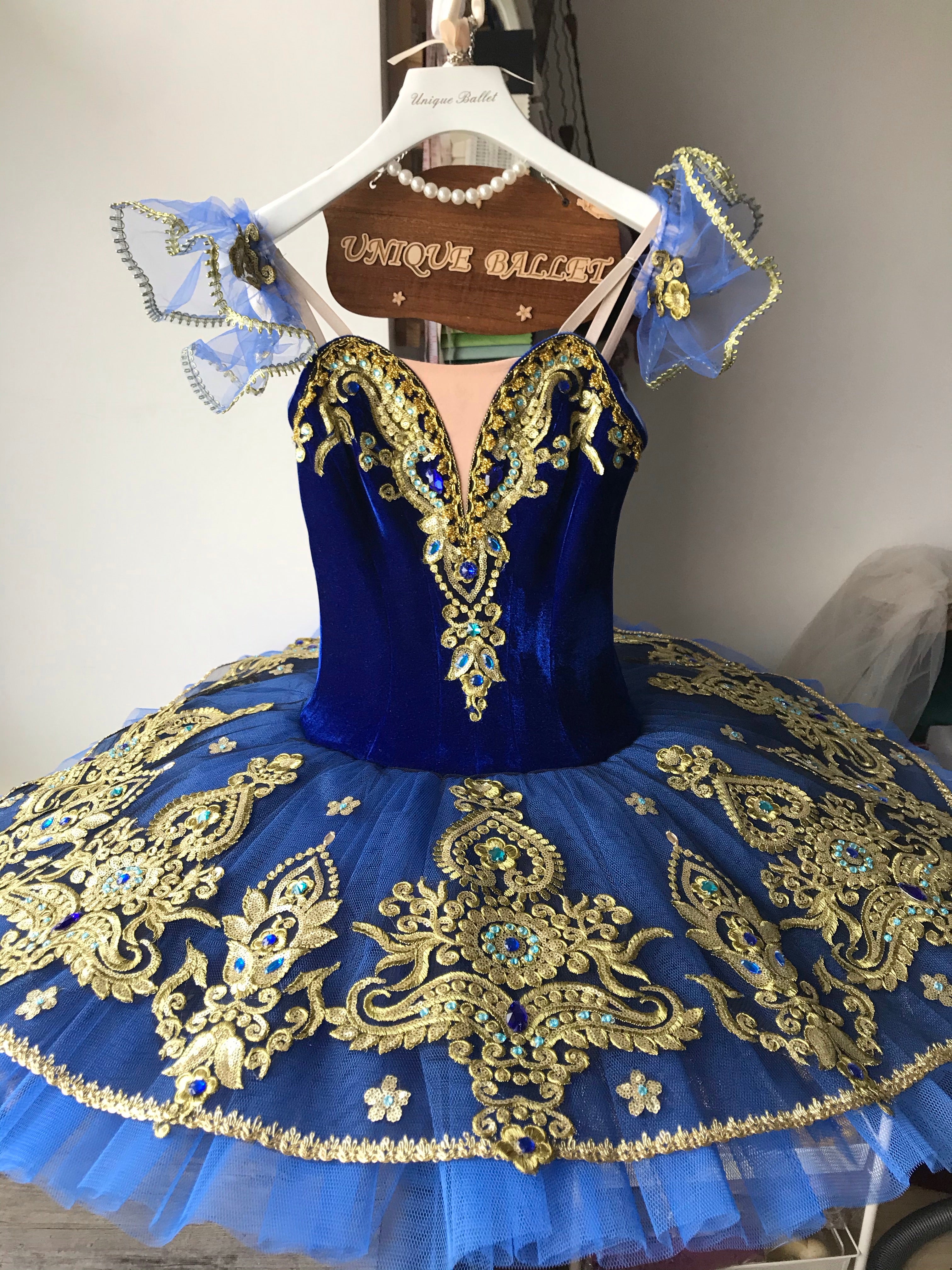 Professional Royal Blue Ballet Classical Platter TuTu Costume Blue Bir – UniqueBallet
