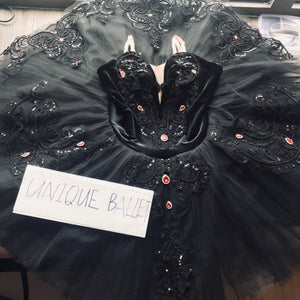 Swan Lake Odile Classic Ballet Costume Black Swan Ballet Tutu Dress Stage Costume (Cost-Effective)-WD-BLKSWN