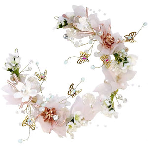 Flower Ballet Tiara Sleeping Beauty Headpiece Pink Floral Wreath