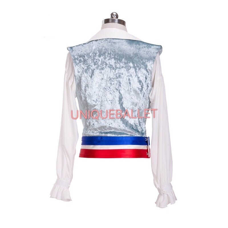 Professional Ballet Male Tunic Jacket The Flames of Paris Male Ballet Costume Top